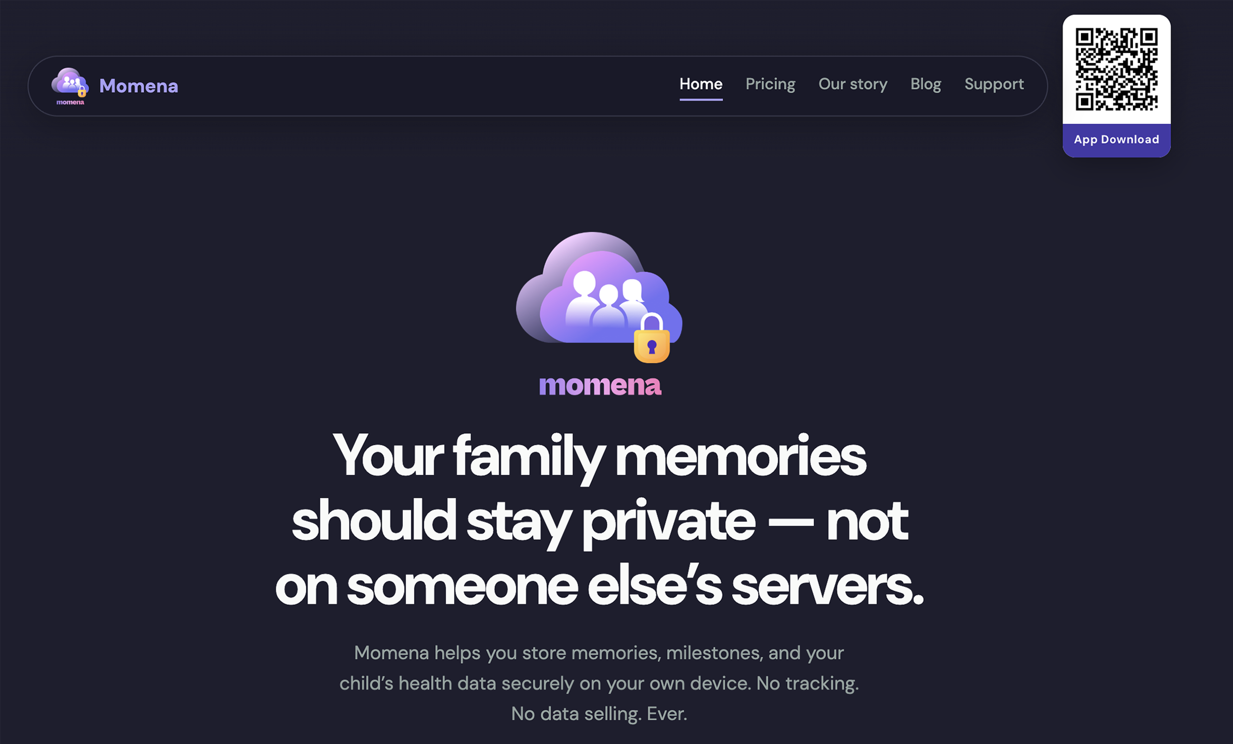 Momena — Marketing Website — screenshot